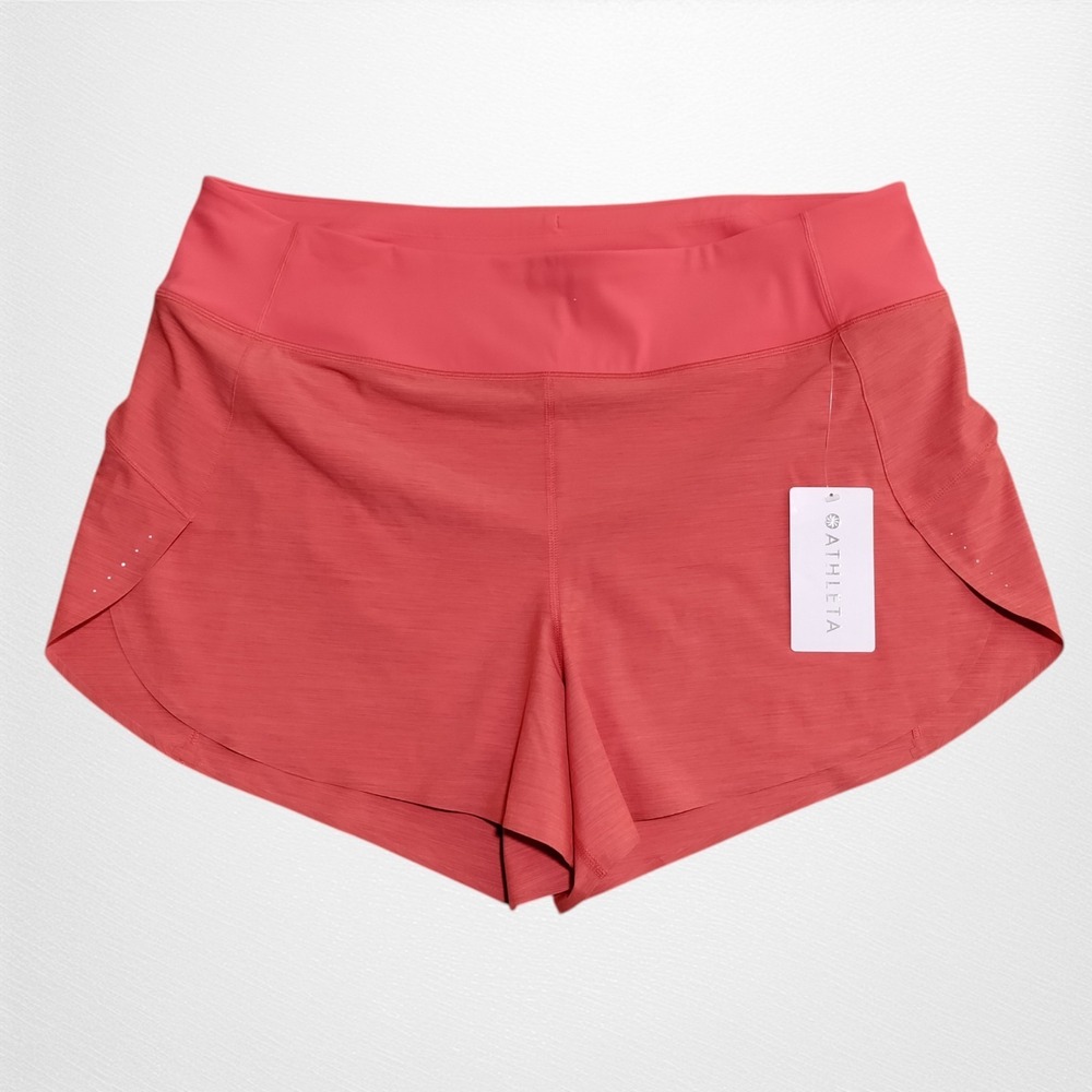 Athleta Run With It 3.5" Running Shorts Womens 2X Orange Activewear Gym NWT